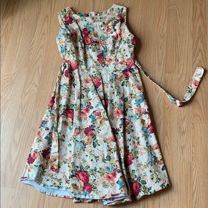 Floral sleeveless dress XL